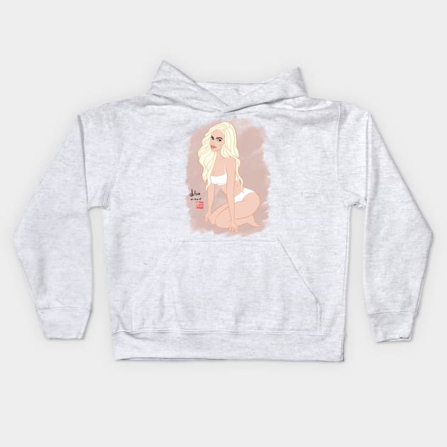 CJ Perry Kids Hoodie by howardshum